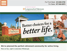 Tablet Screenshot of longwoodatoakmont.com
